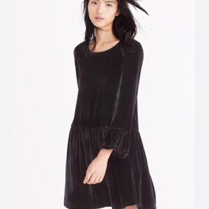 Elegant Black Velvet Dress - Madewell
